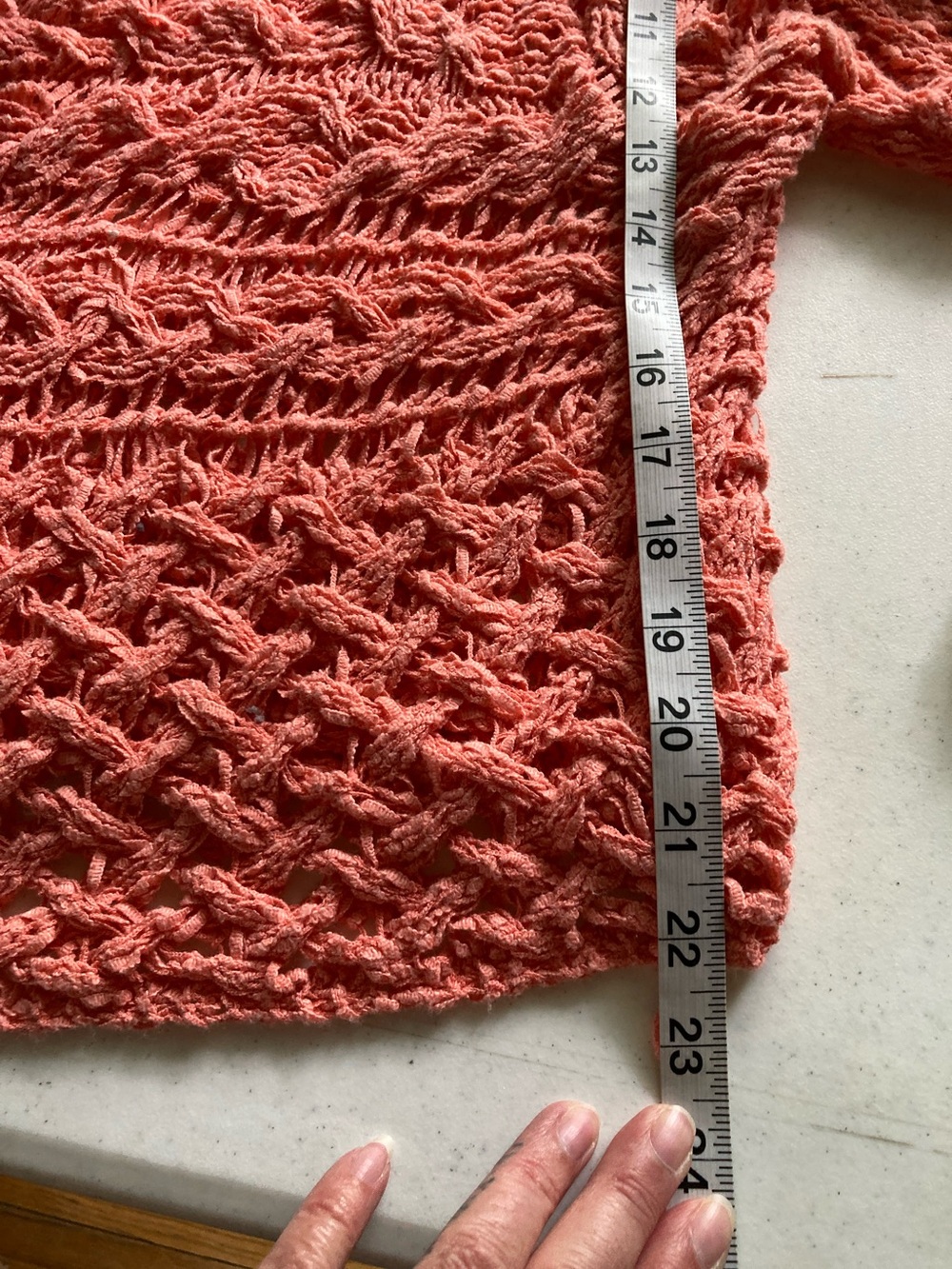 Free People Coral Open-Knit Top - Picture 6 of 7